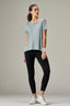 Effortless Crewneck top, Half Sleeve top Color Lead 